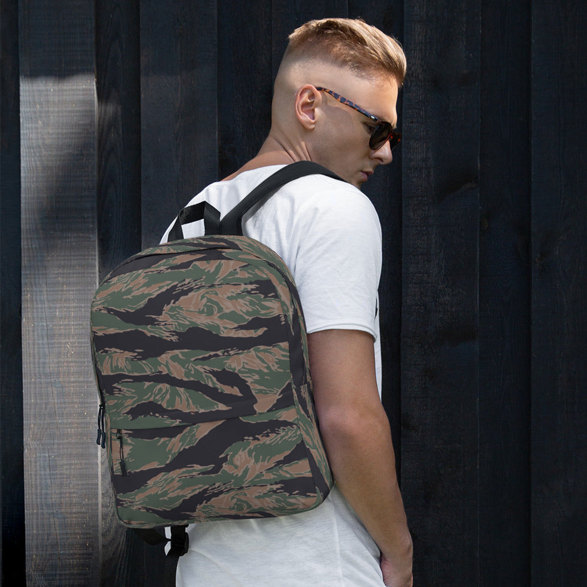 CAMO HQ - Tiger Stripe Woodland CAMO Backpack - Worldwide Shipping