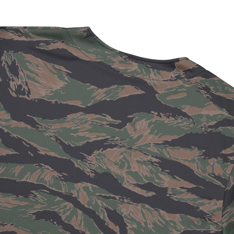 Tiger Stripe Woodland CAMO Unisex Baseball Jersey