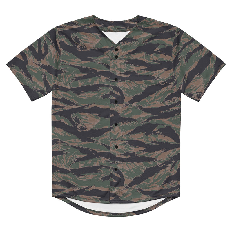 Tiger Stripe Woodland CAMO Unisex Baseball Jersey