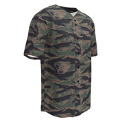 Tiger Stripe Woodland CAMO Unisex Baseball Jersey