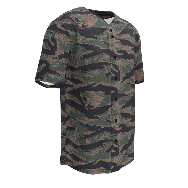 Tiger Stripe Woodland CAMO Unisex Baseball Jersey