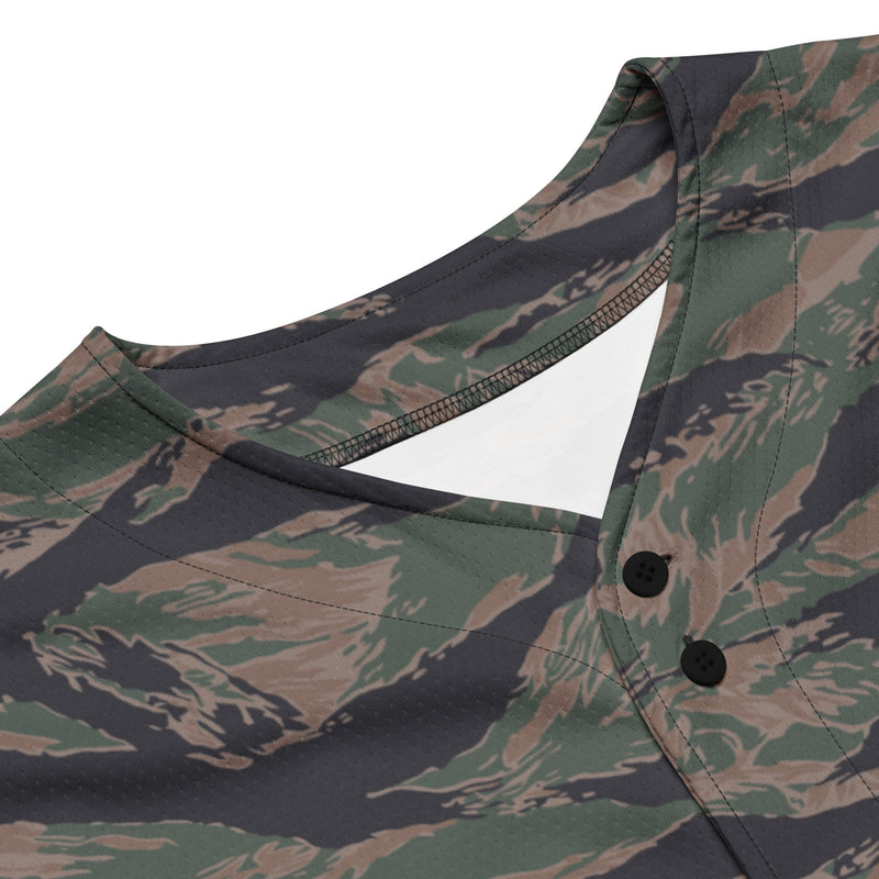 Tiger Stripe Woodland CAMO Unisex Baseball Jersey