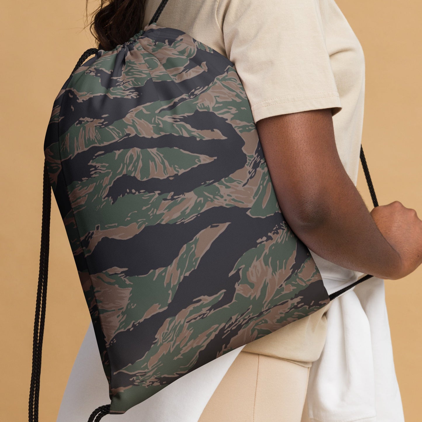 American Tiger Stripe MARPAT Woodland CAMO Drawstring Bag - Bags