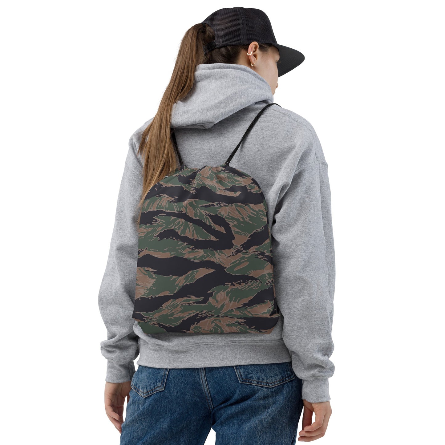 American Tiger Stripe MARPAT Woodland CAMO Drawstring Bag - Bags