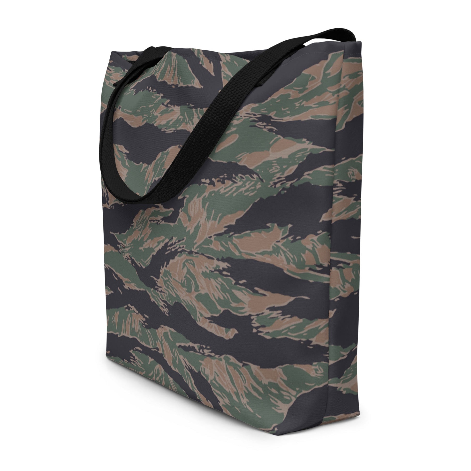 American Tiger Stripe MARPAT Woodland CAMO Large Tote Bag - Bags