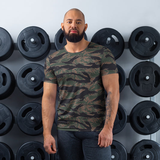 American Tiger Stripe MARPAT Woodland CAMO Mens Athletic T-shirt - XS - T-Shirts