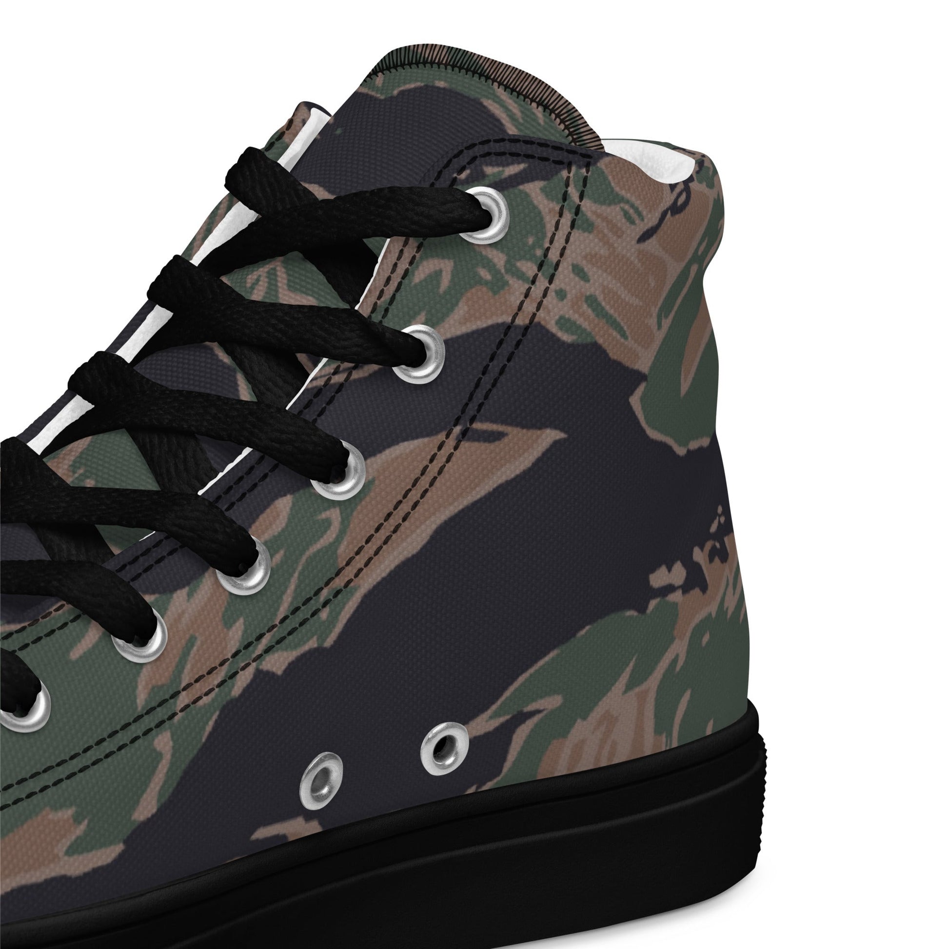 American Tiger Stripe MARPAT Woodland CAMO Mens High-Top Canvas Shoes