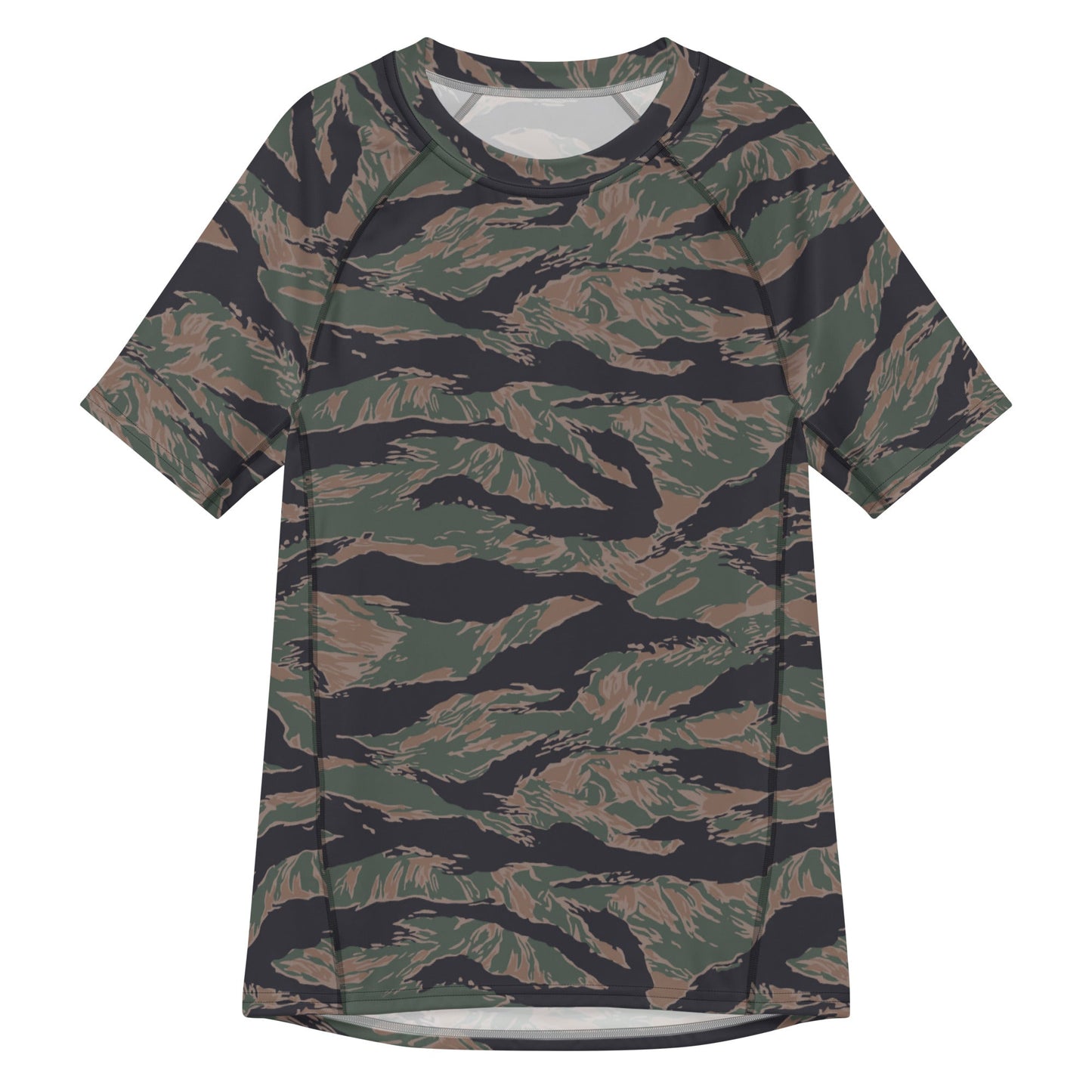 American Tiger Stripe MARPAT Woodland CAMO Mens Short-Sleeve Rash Guard - 2XS - Short-sleeve Guards