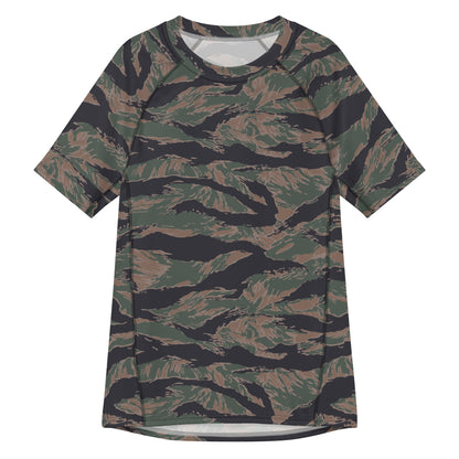 American Tiger Stripe MARPAT Woodland CAMO Mens Short-Sleeve Rash Guard - 2XS - Short-sleeve Guards