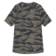 Tiger Stripe Woodland CAMO Mens Short-Sleeve Rash Guard - SS