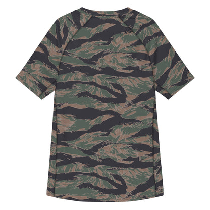 American Tiger Stripe MARPAT Woodland CAMO Mens Short-Sleeve Rash Guard - Short-sleeve Guards