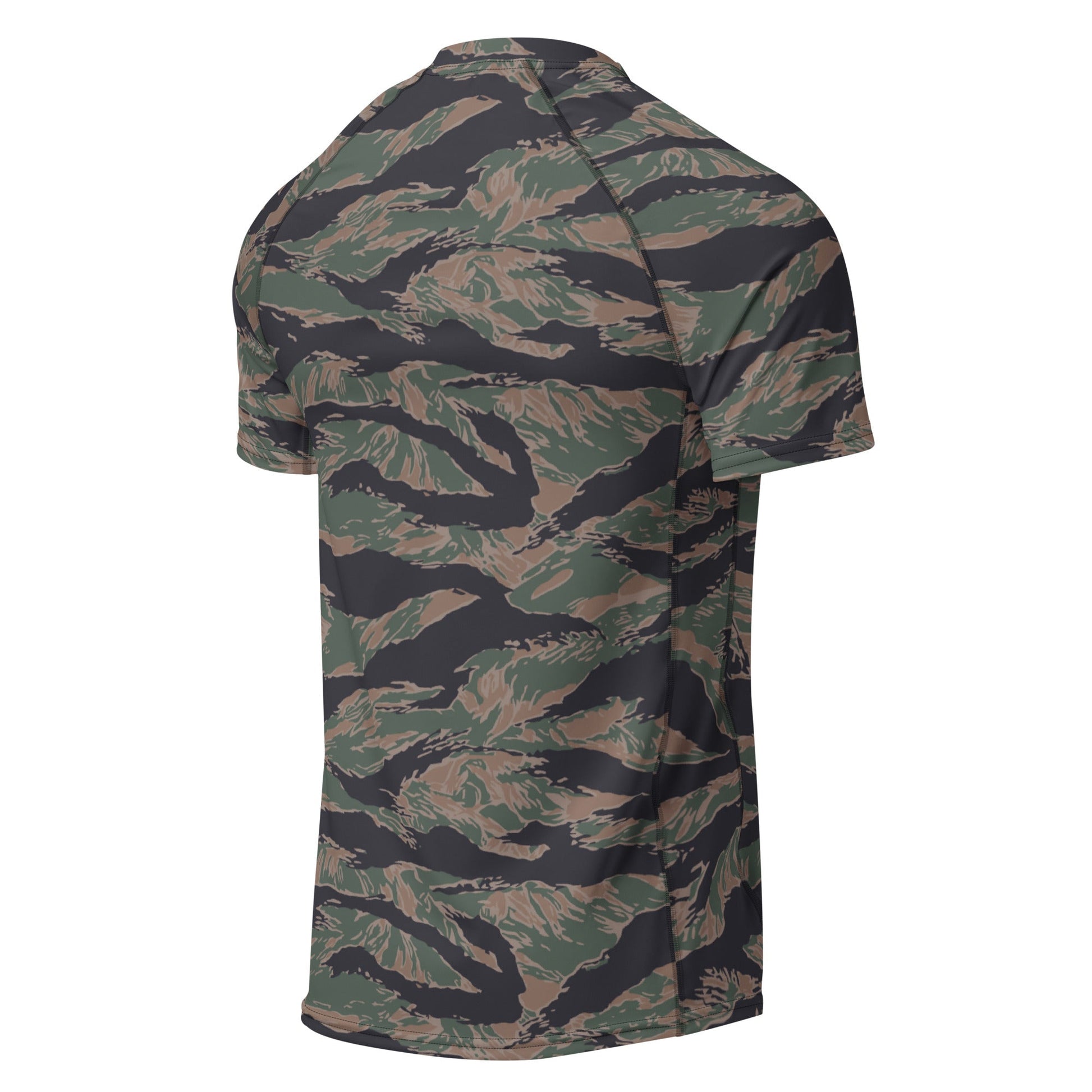 American Tiger Stripe MARPAT Woodland CAMO Mens Short-Sleeve Rash Guard - Short-sleeve Guards