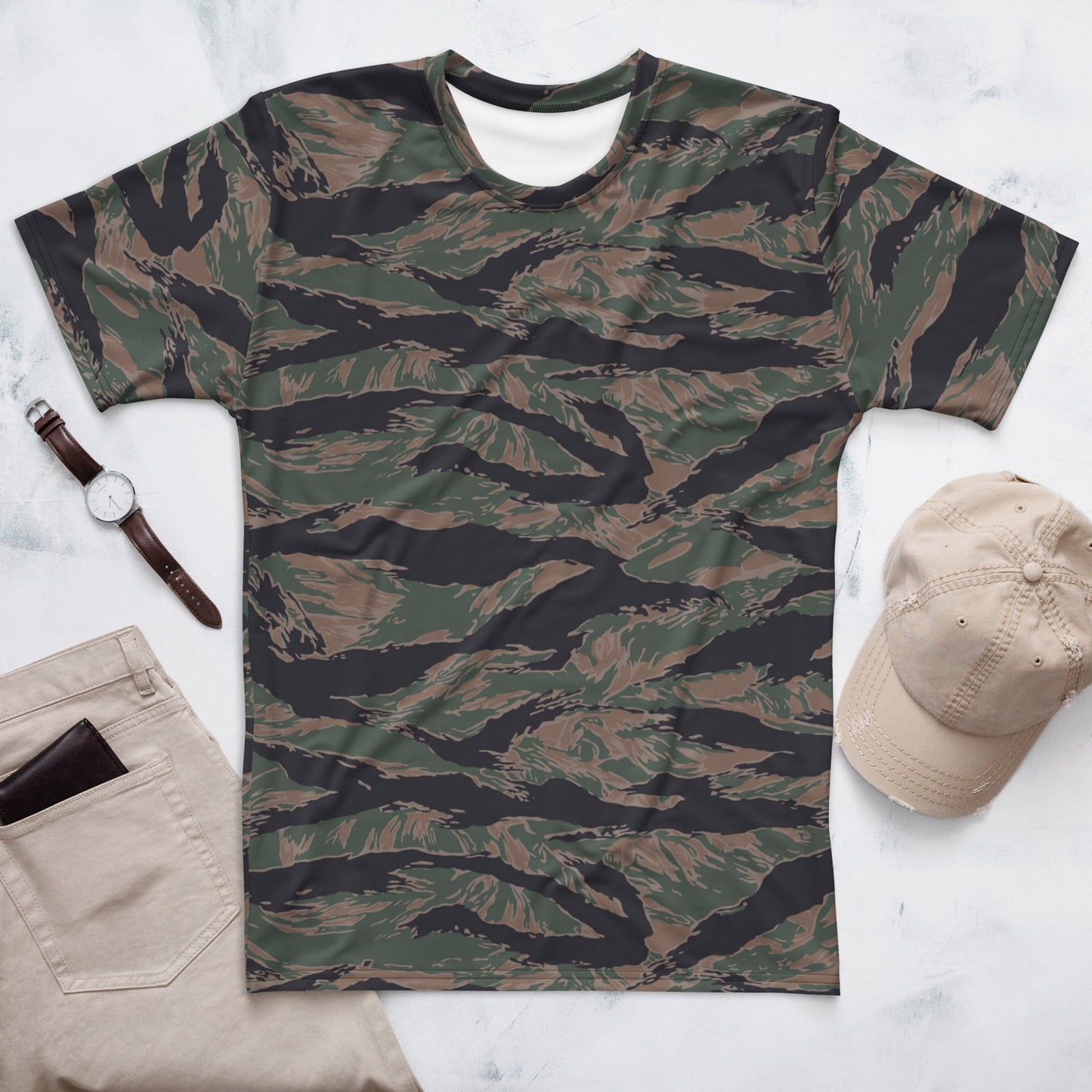 American Tiger Stripe MARPAT Woodland CAMO Mens t-shirt - XS - T-Shirts
