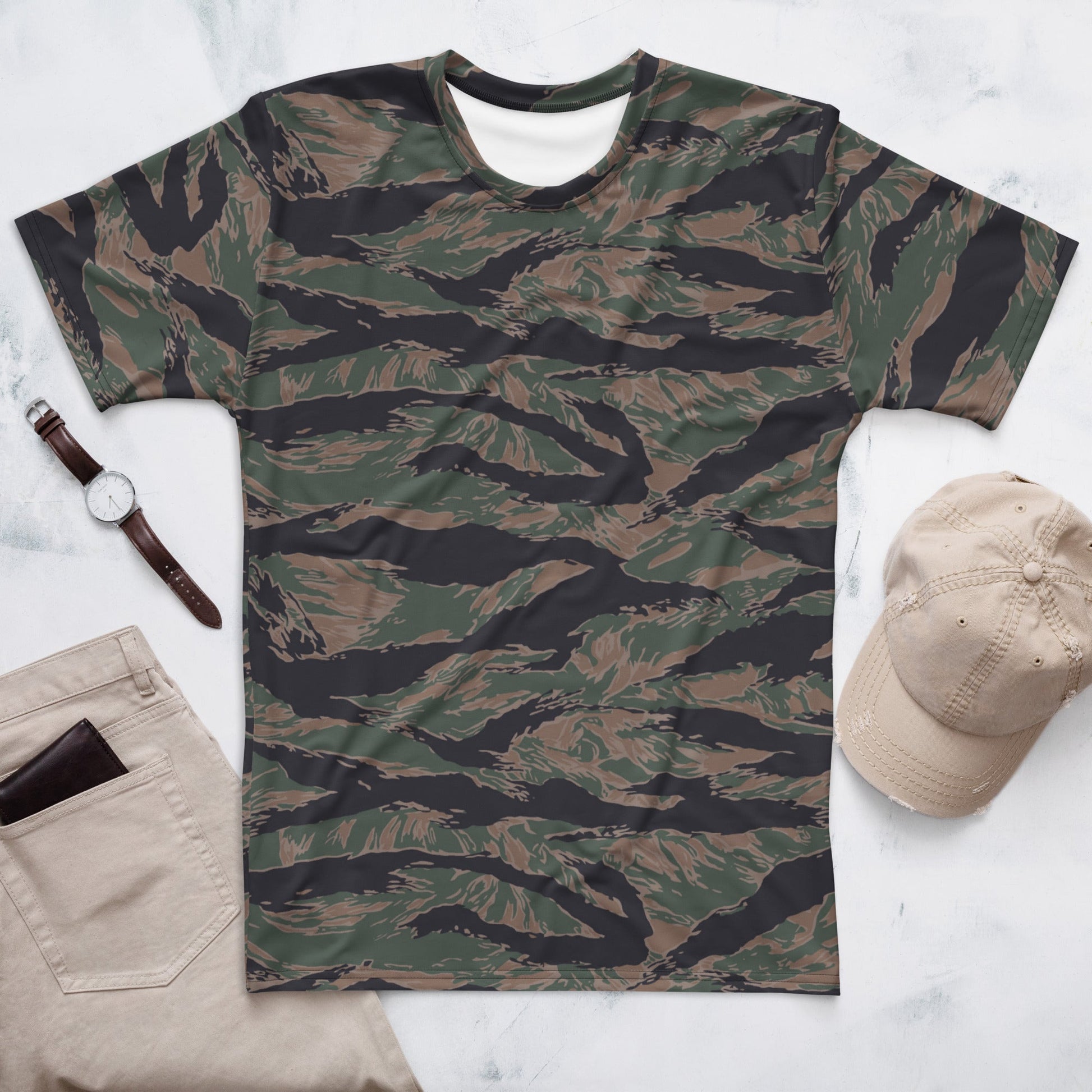American Tiger Stripe MARPAT Woodland CAMO Mens t-shirt - XS - T-Shirts