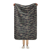 Tiger Stripe Woodland CAMO Sherpa Blanket - 37″×57″