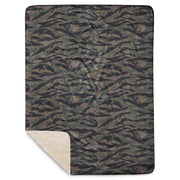 Tiger Stripe Woodland CAMO Sherpa Blanket