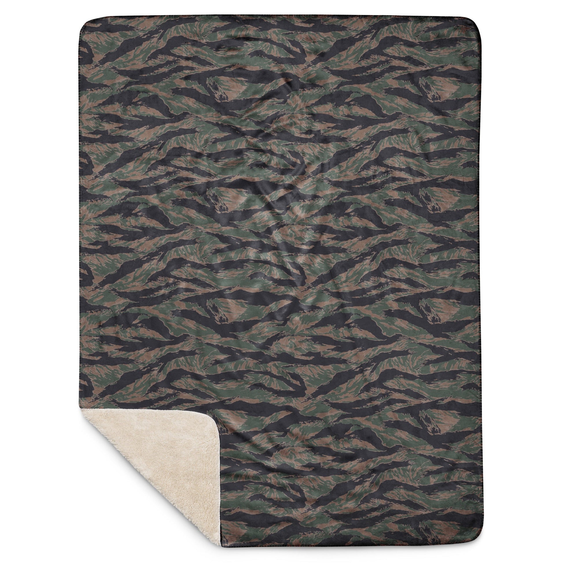 American Tiger Stripe MARPAT Woodland CAMO Sherpa Blanket