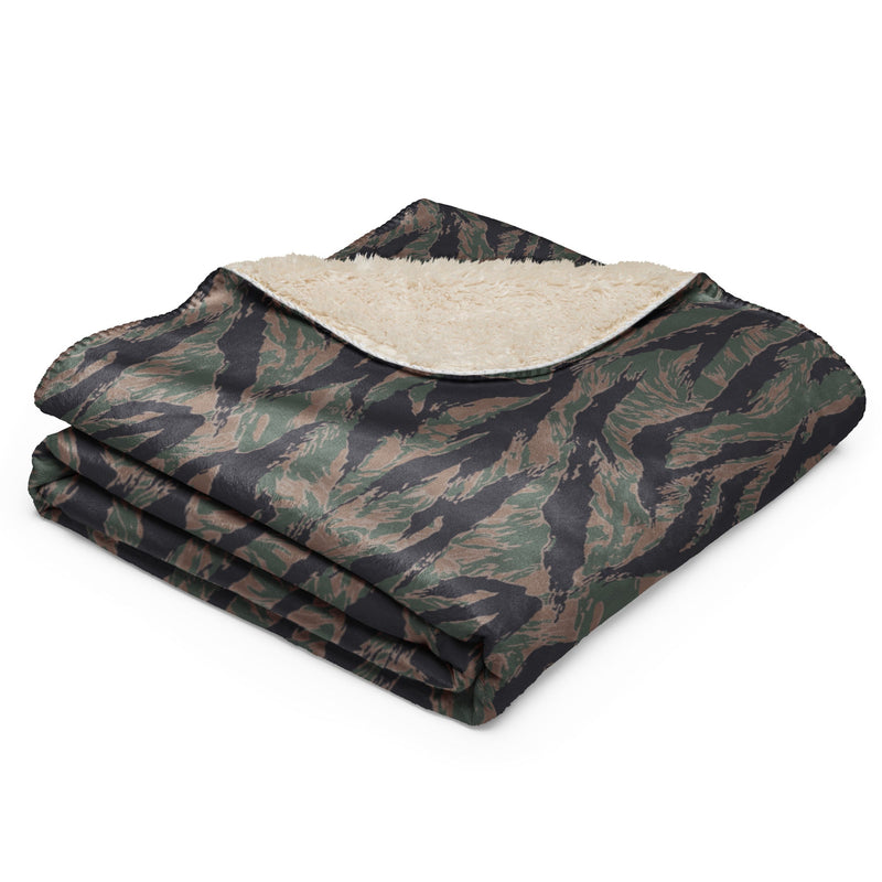 Tiger Stripe Woodland CAMO Sherpa Blanket