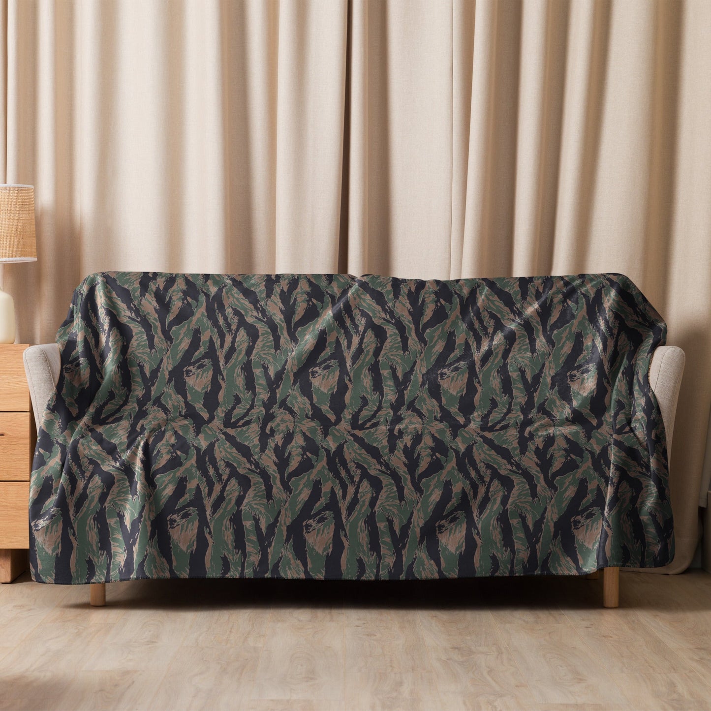 American Tiger Stripe MARPAT Woodland CAMO Sherpa Blanket