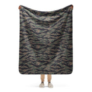 Tiger Stripe Woodland CAMO Sherpa Blanket - 50″×60″