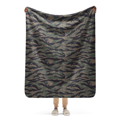 American Tiger Stripe MARPAT Woodland CAMO Sherpa Blanket - 50″×60″