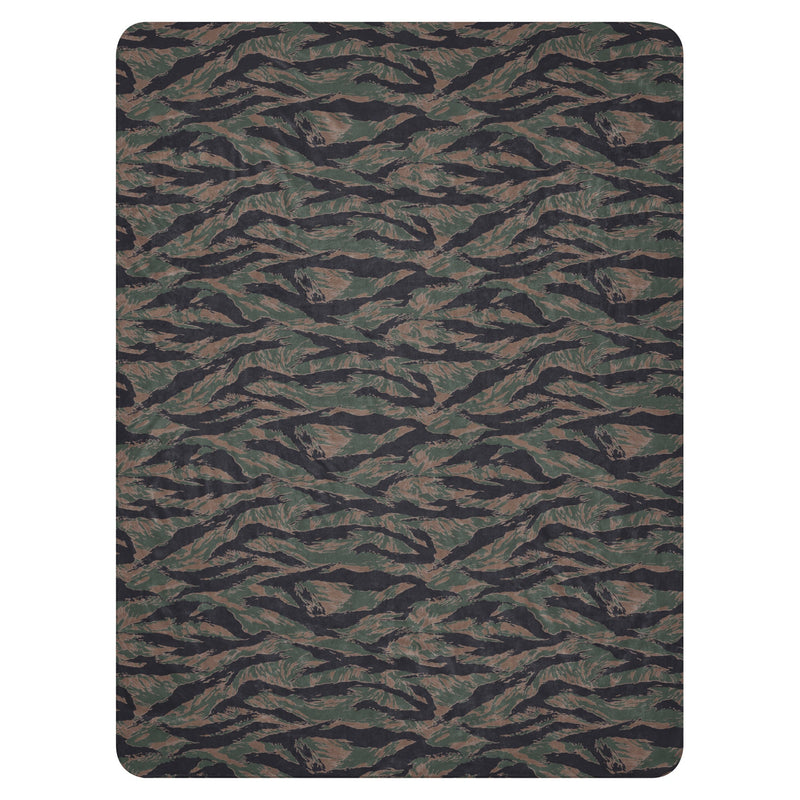 Tiger Stripe Woodland CAMO Sherpa Blanket