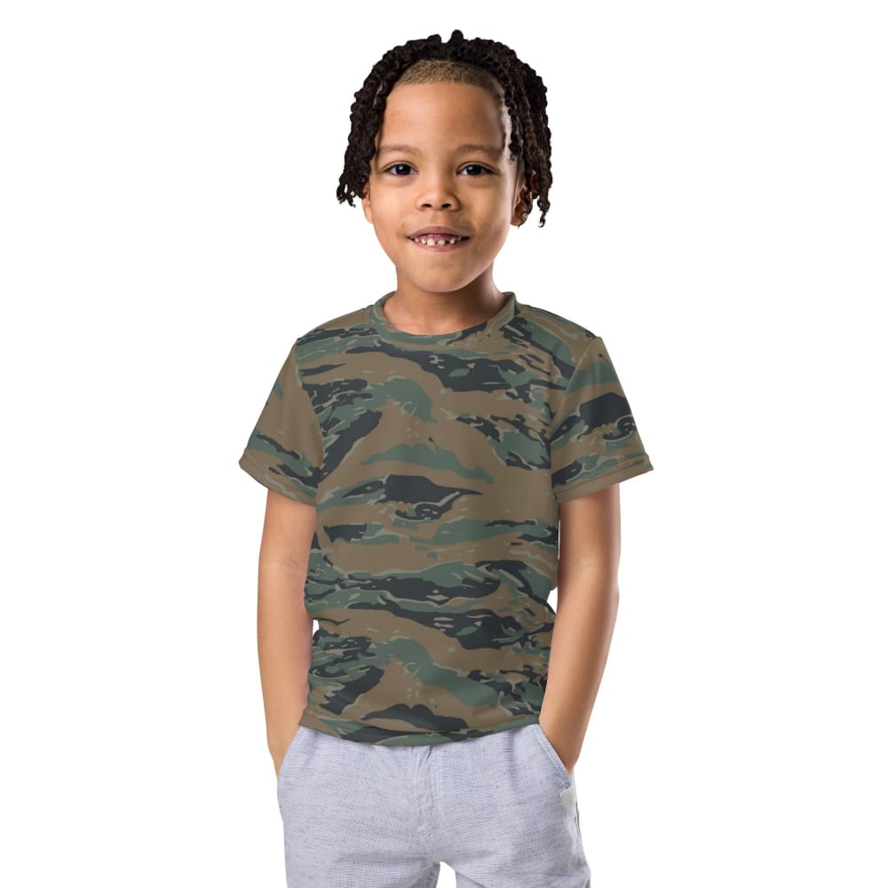 American Tiger Stripe MARPAT Woodland Trial CAMO Kids crew neck t-shirt - 2T - Crew Neck T-shirt