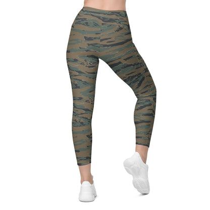 American Tiger Stripe MARPAT Woodland Trial CAMO Leggings with pockets - Womens With Pockets