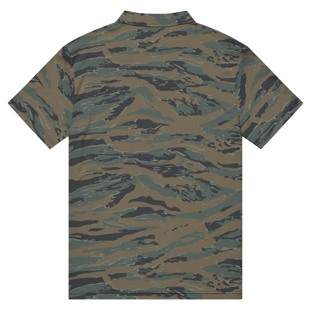 American Tiger Stripe MARPAT Woodland Trial CAMO Men’s slim fit polo - Mens Slim Fit Polo