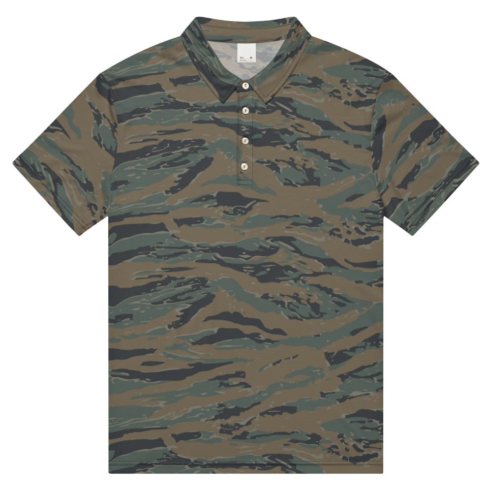 American Tiger Stripe MARPAT Woodland Trial CAMO Men’s slim fit polo - XS - Mens Slim Fit Polo