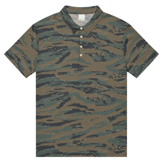 American Tiger Stripe MARPAT Woodland Trial CAMO Men’s slim fit polo - XS - Mens Slim Fit Polo