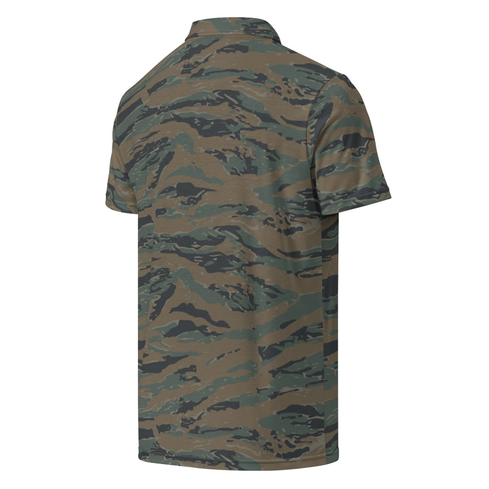 American Tiger Stripe MARPAT Woodland Trial CAMO Men’s slim fit polo - Mens Slim Fit Polo