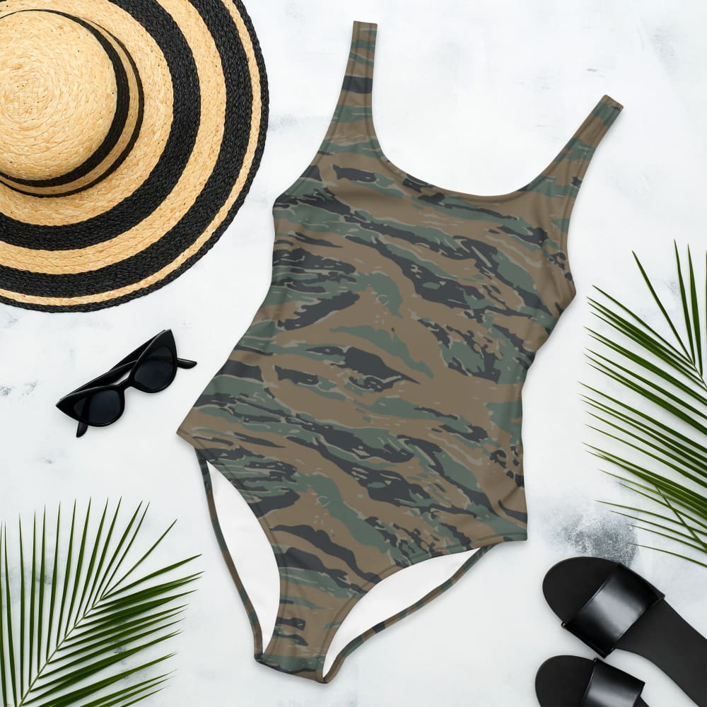 American Tiger Stripe MARPAT Woodland Trial CAMO One-Piece Swimsuit