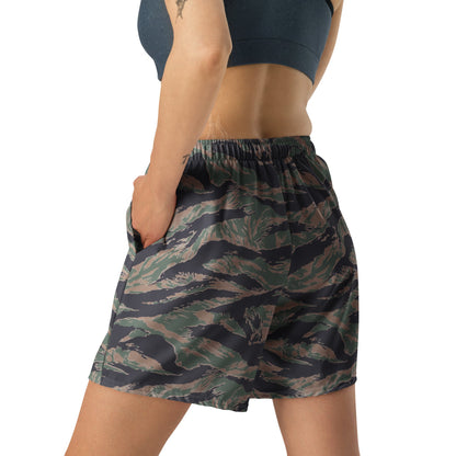 American Tiger Stripe MARPAT Woodland CAMO Unisex Athletic Long Shorts