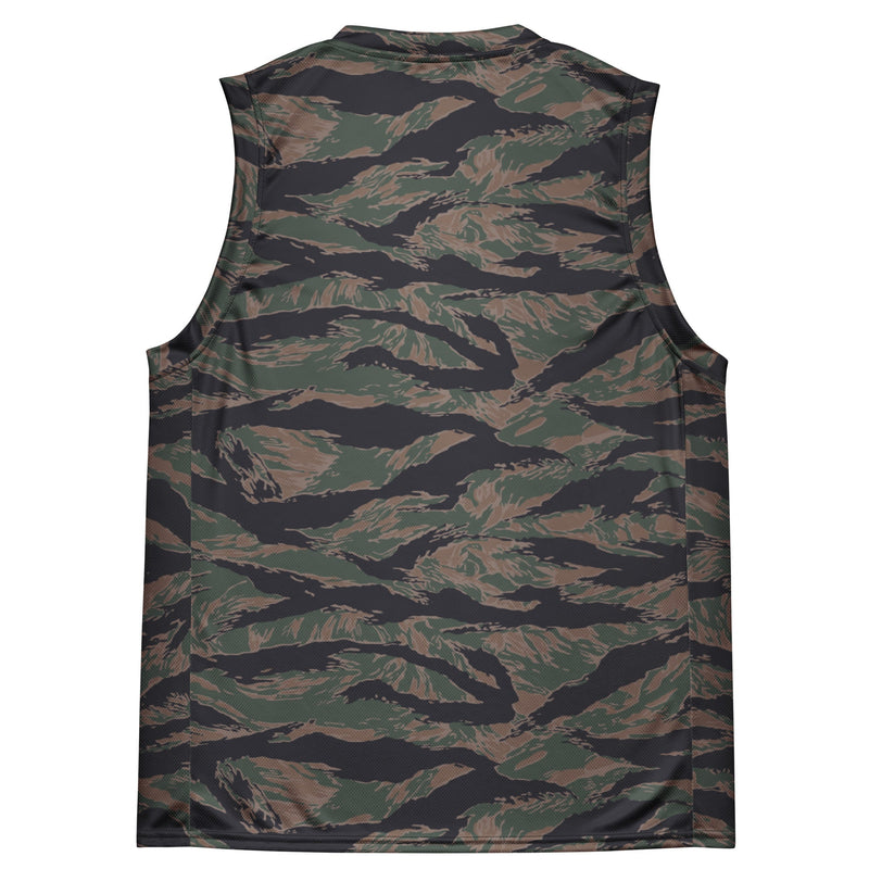 Tiger Stripe Woodland CAMO Unisex Basketball Jersey