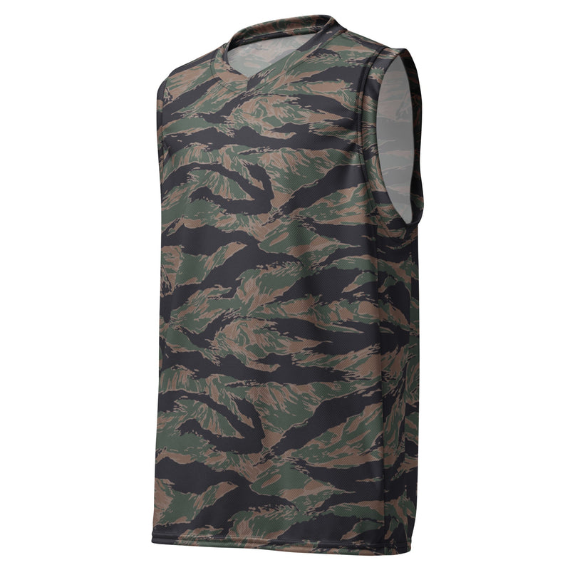 Tiger Stripe Woodland CAMO Unisex Basketball Jersey