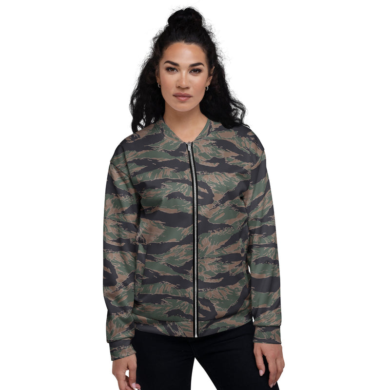 Tiger Stripe Woodland CAMO Unisex Bomber Jacket