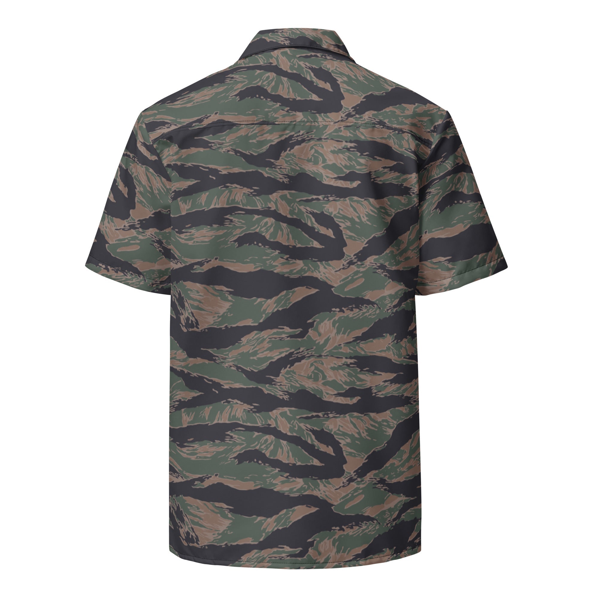 CAMO HQ - Tiger Stripe Woodland CAMO Unisex Short-Sleeve Button