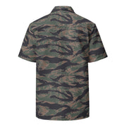 Tiger Stripe Woodland CAMO Unisex Short-Sleeve Button Shirt - Button-Up