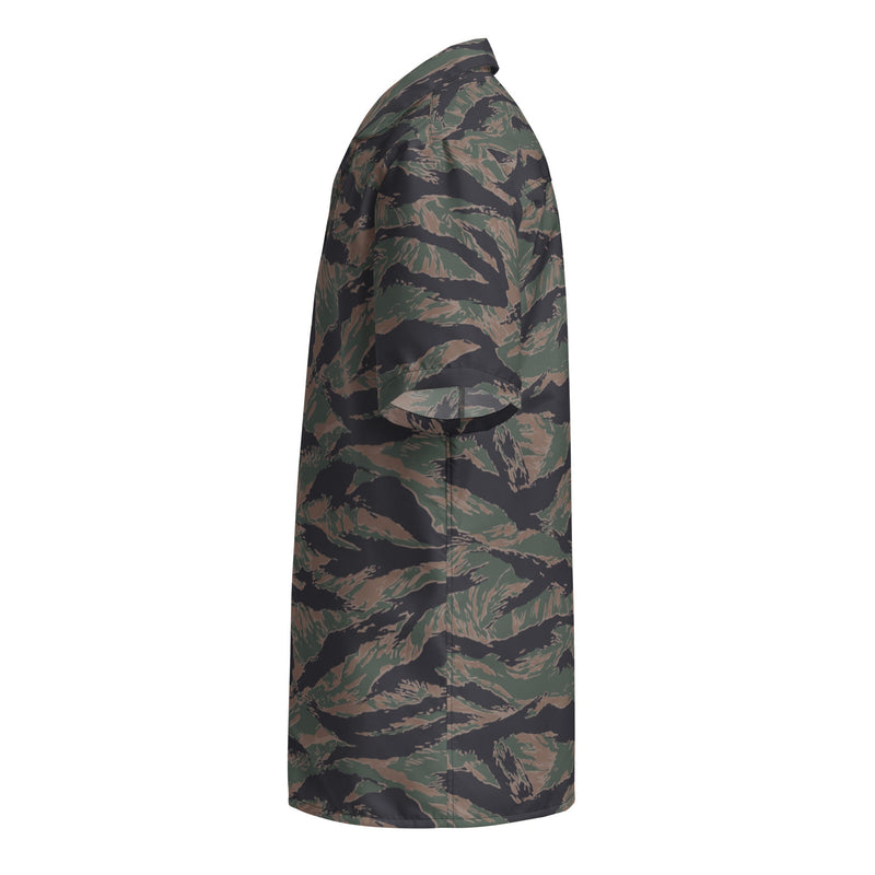 Tiger Stripe Woodland CAMO Unisex Short-Sleeve Button Shirt - Button-Up