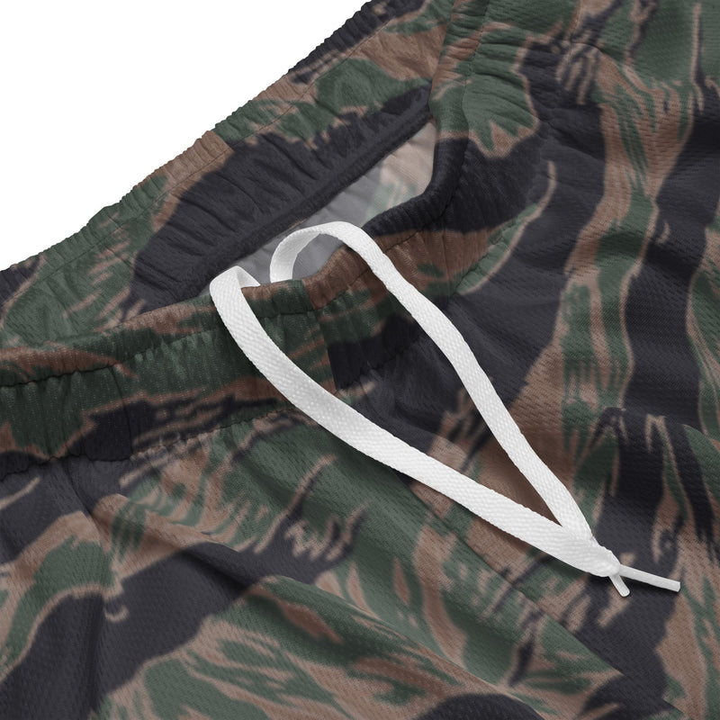 Tiger Stripe Woodland CAMO Unisex Mesh Shorts