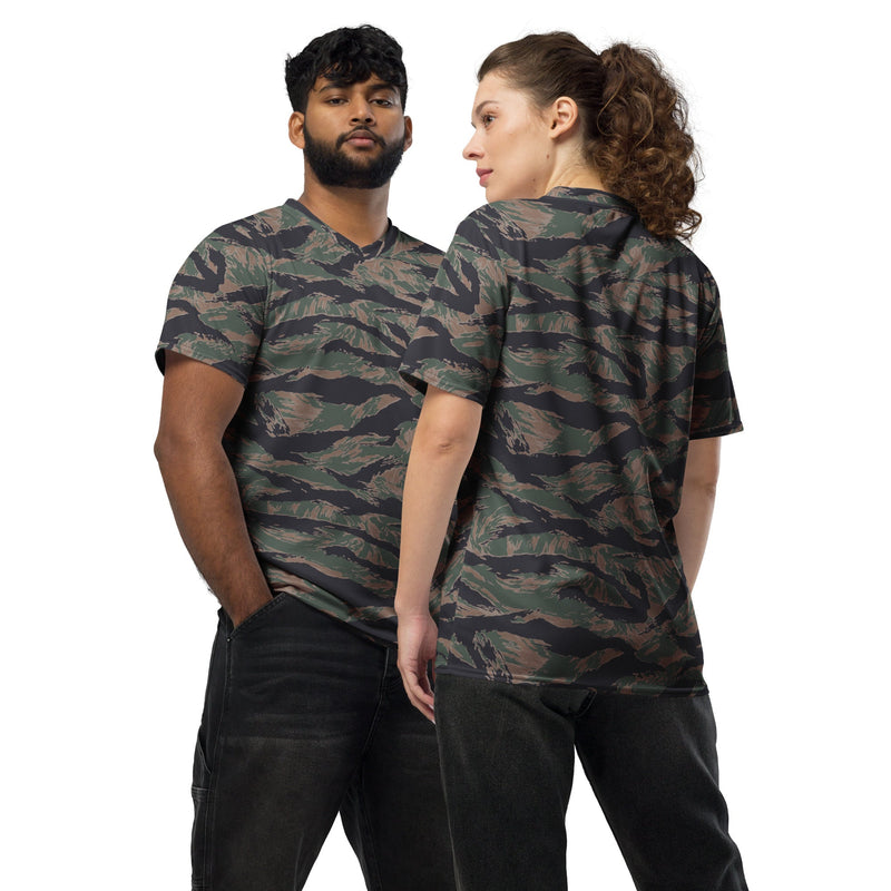 Tiger Stripe Woodland CAMO Unisex Sports Jersey - 2XS