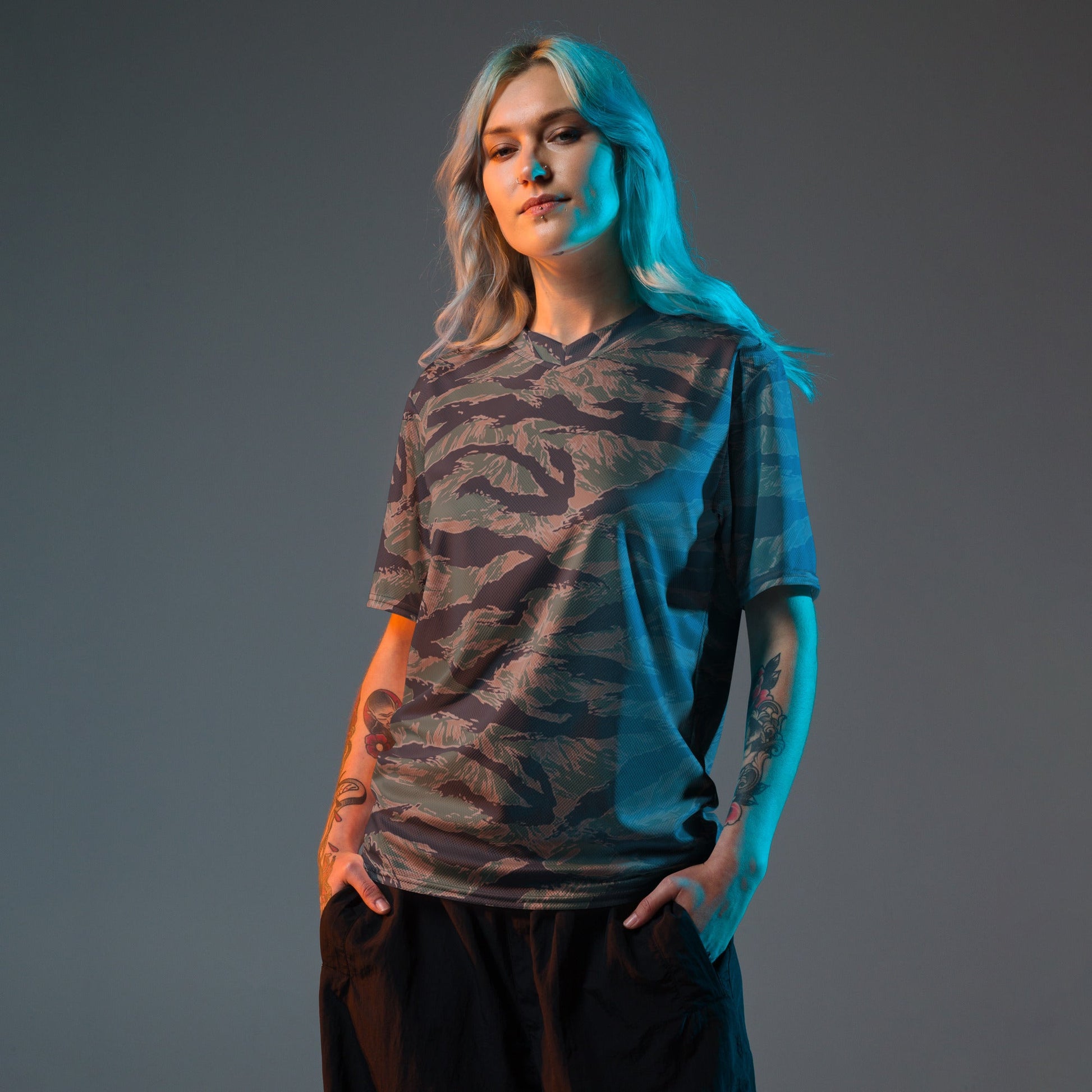 American Tiger Stripe MARPAT Woodland CAMO unisex sports jersey - Sports Jerseys