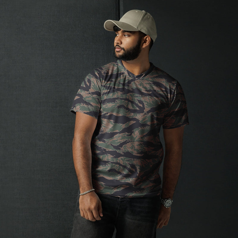 Tiger Stripe Woodland CAMO Unisex Sports Jersey