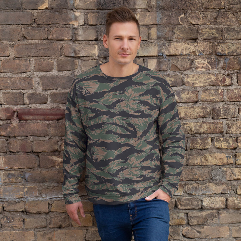 Tiger Stripe Woodland CAMO Unisex Sweatshirt - S