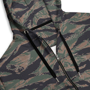Tiger Stripe Woodland CAMO Unisex Zip Hoodie