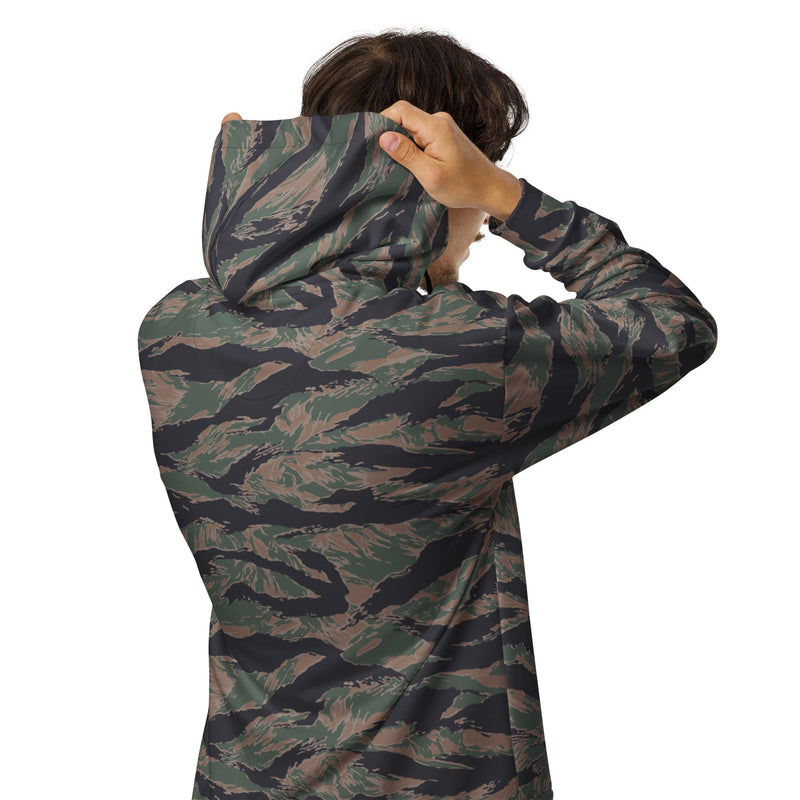 Tiger Stripe Woodland CAMO Unisex Zip Hoodie