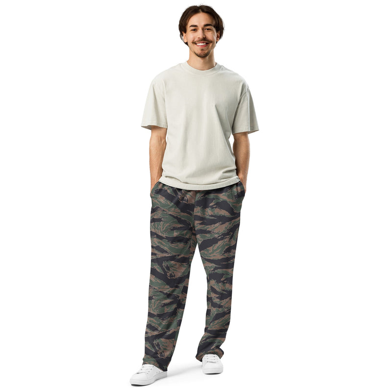 Tiger Stripe Woodland CAMO Unisex Wide-Leg Joggers