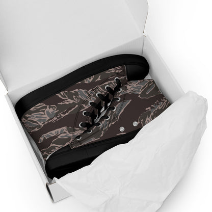 American Tiger Stripe Metro CAMO Mens high top canvas shoes - High Top Canvas Shoes