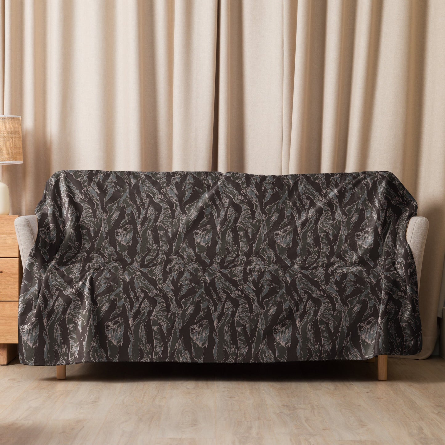 American Tiger Stripe Metro CAMO Sherpa Blanket